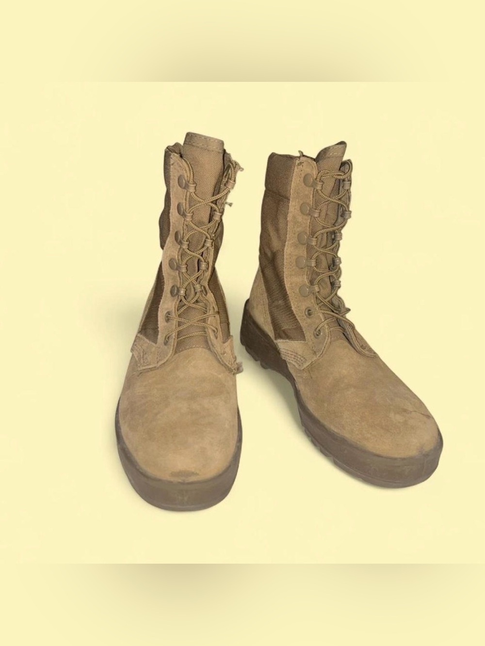 Vibram Coyote Tan Military Combat Boots Size US 5.5W